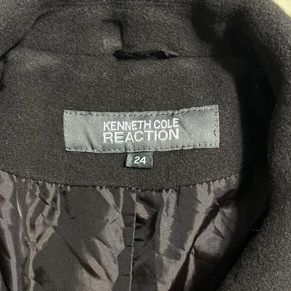 Kenneth Cole Reaction Wool Blend Overcoat Plus Size 24 Dark Brown Classic Fall - Picture 7 of 11